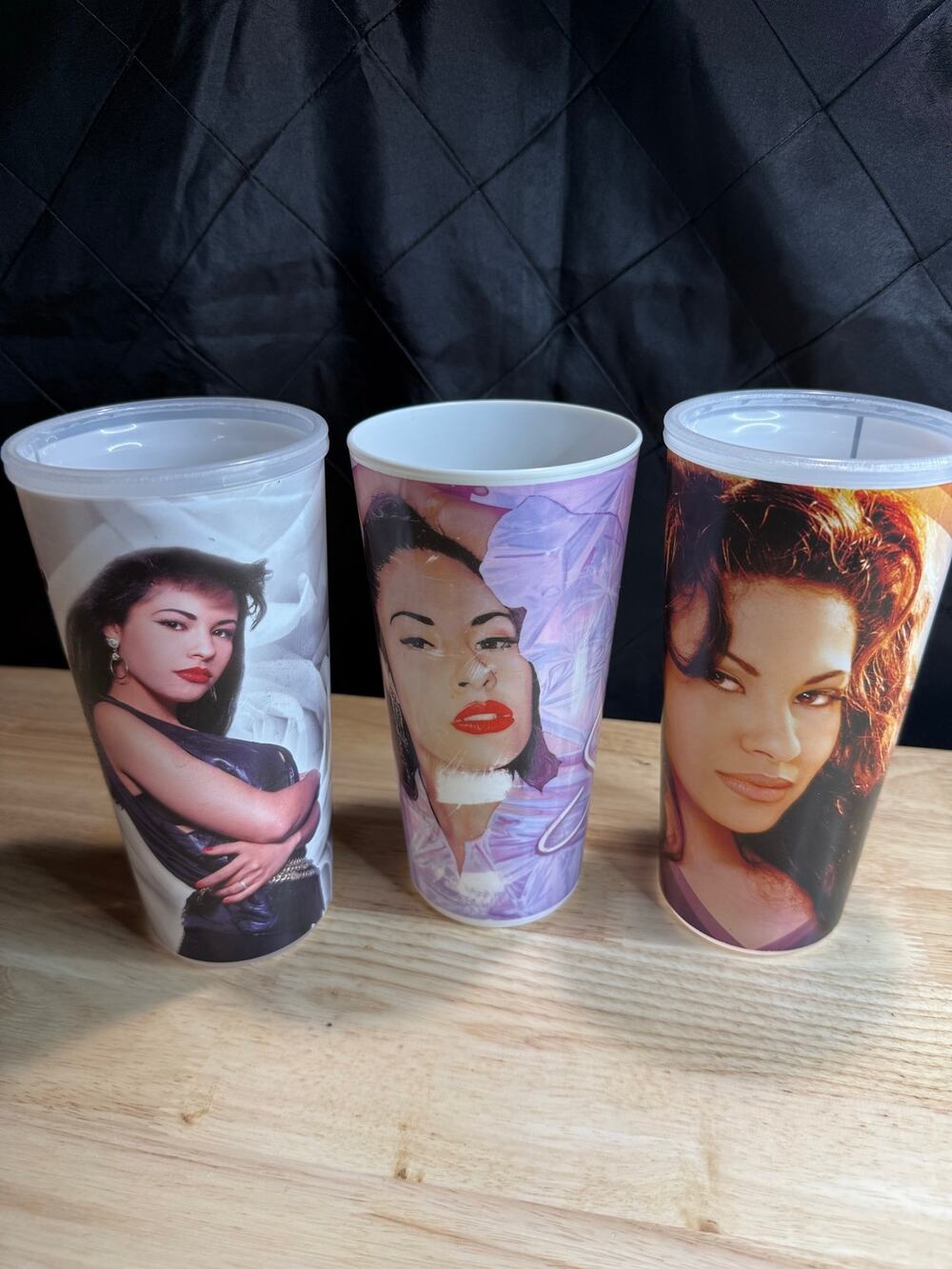 Lot of 3 SELENA Quintanilla 2019 Stripes Cups Coffee Cups